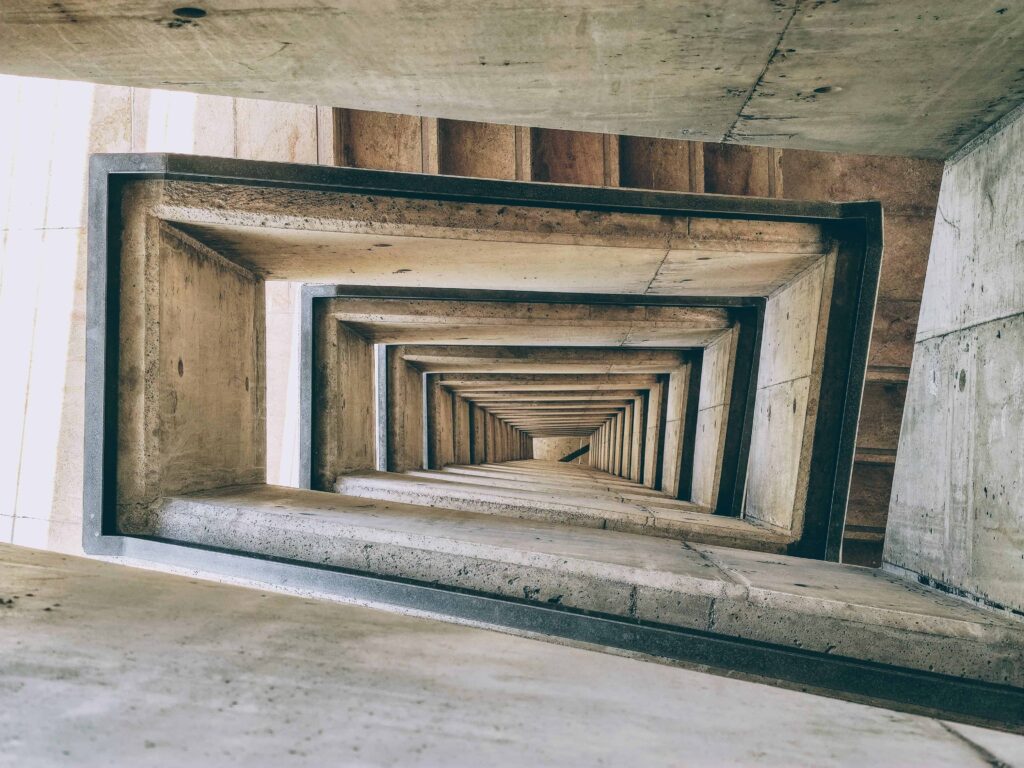 aerial view of staircase