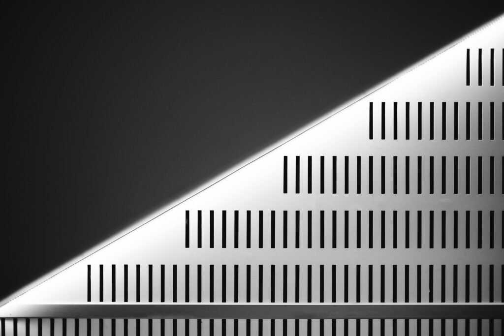 gray triangle illustration mimicking stairs