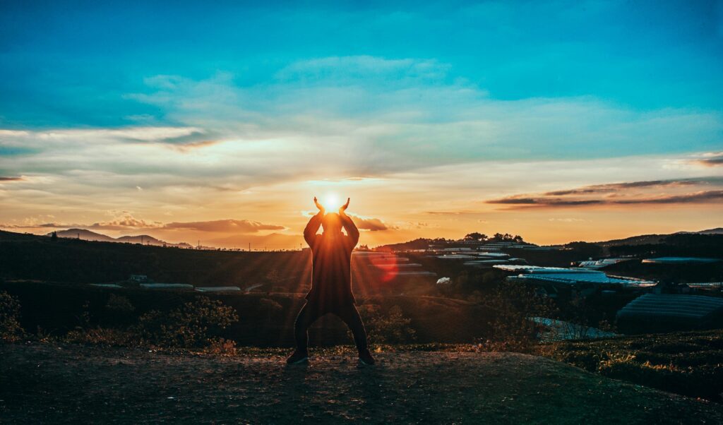 silhouette of a man